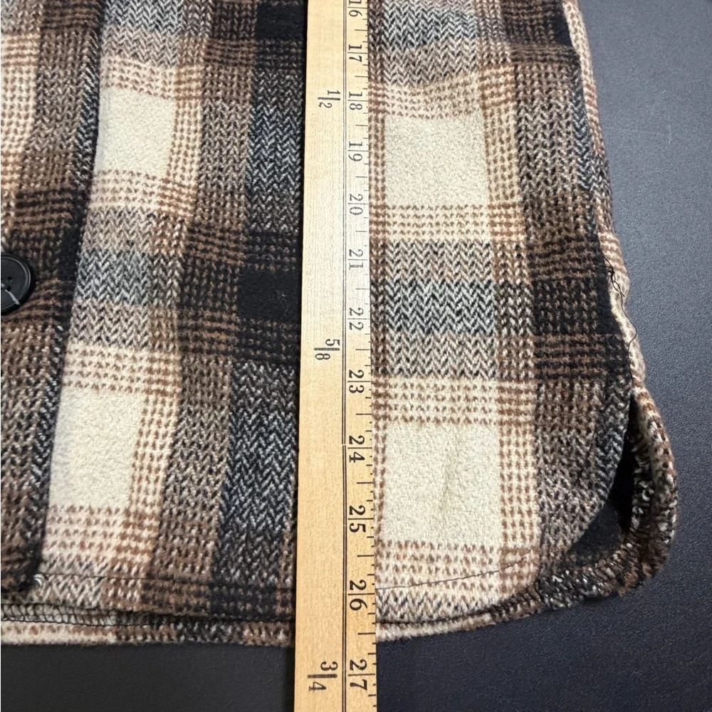 Miss Selfie Plaid Shacket / Jacket - Brown and Cream